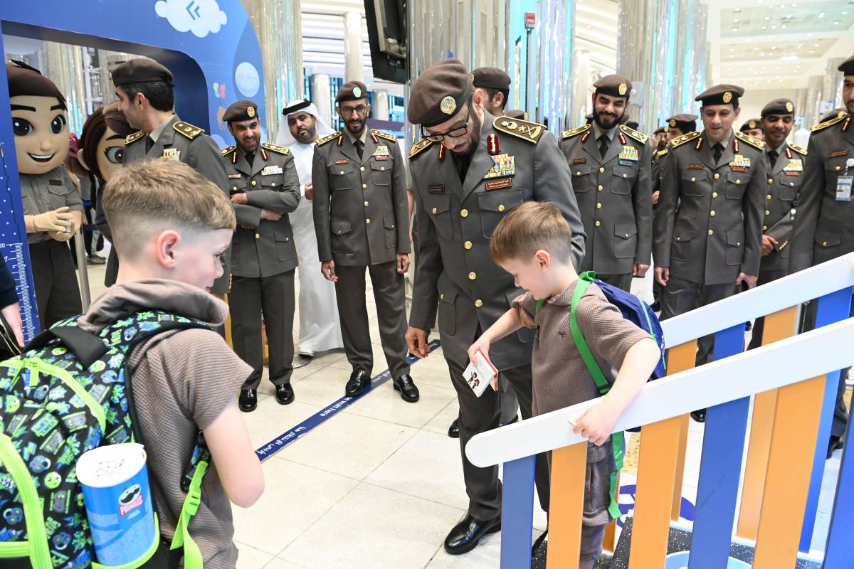 Look: Children stamping their own passports at Dubai airport