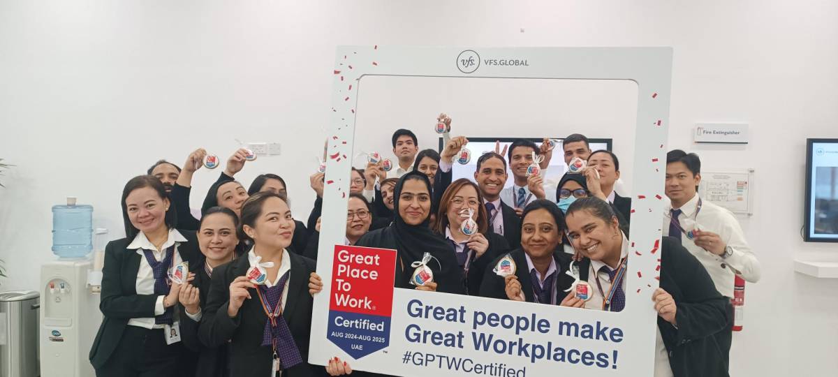 VFS achieves great place to work certification in UAE and Saudi Arabia